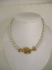 COLLANA VINTAGE RIBESROSSO MILANO perle nodo knot