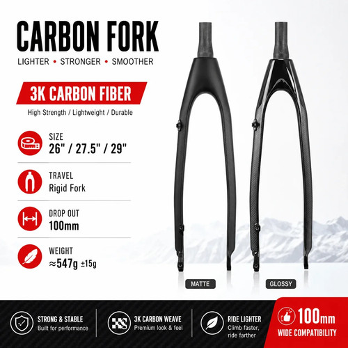 Forcella rigida full carbon