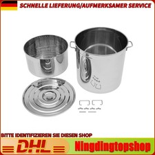 Pentola 100L Pentola Universale Zuppiera con Coperchio Acciaio Inox 49,5T x 49,5B x 50H