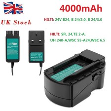 Batteria/Caricabatterie per Hilti 24V 4.0AH Ni-MH TE2-A UH240-A WSC55-A24 WSC6.5 B24/3.0