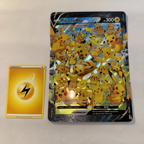Jumbo pikachu union card - v,