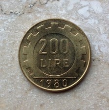 200 Lire 1980 Italia Lavoro