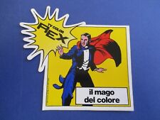 Adesivo TV COLOR REX Il mago del colore - Anni 80 con velina Pubblicità Sticker