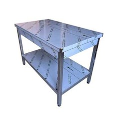 Tavolo in acciaio Inox a due ripiani 1200*700*850h mm