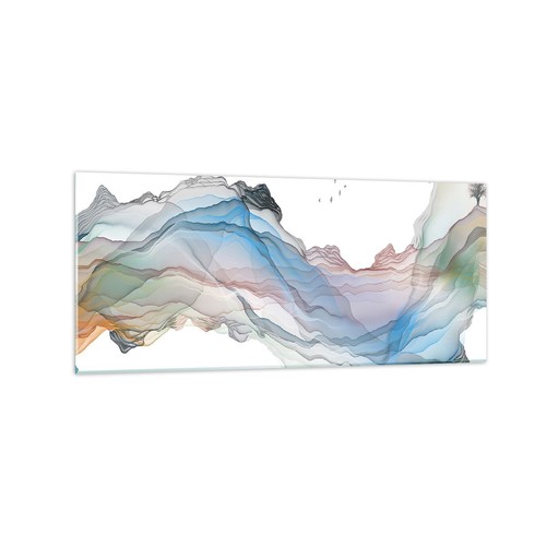 Quadro vetro 120x50cm onde - 120x50cm,