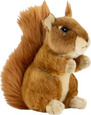 Peluche, Scoiattolo in Piedi, Lunghezza 19Cm Indietro in Diagonale Con La Testa,