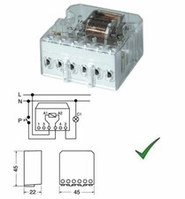 Relè Relay 230V 230Vca Passo Passo ad Impulsi a 2 Contatti 230Vac 220V 10A