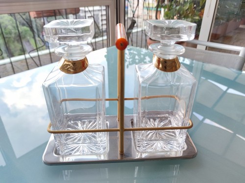 Coppia bottiglie quadrate - coppia, di