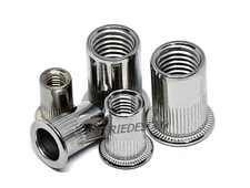 INSERTI RIVETTI FILETTATI M3 M4 M5 M6 M8 M10 ACCIAIO INOX TESTA CILINDRICA FTT