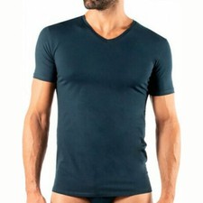 2 T-Shirt uomo Fila manica corta a V in cotone elasticizzato aderente - FU5139V