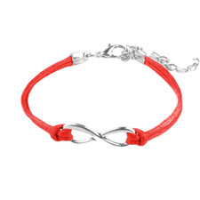 Bracciale ROSSO con INFINITO