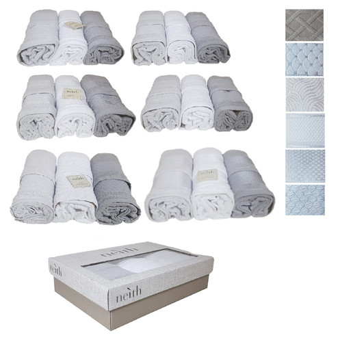 Set pezzi asciugamani bagno - 6,
