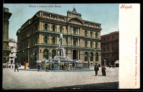 Cartolina napoli piazza e - piazza,
