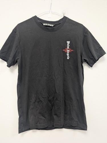 Shirt nera manica - manica, palm