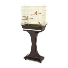 Gabbia Camilla Oro per Canarini, Cocorite e Uccelli Esotici con supporto e ruote