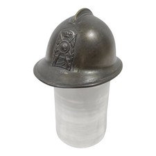 FERMACARTE ELMETTO ADRIAN BRONZO ORIGINALE D'EPOCA ANNI 20 WWI