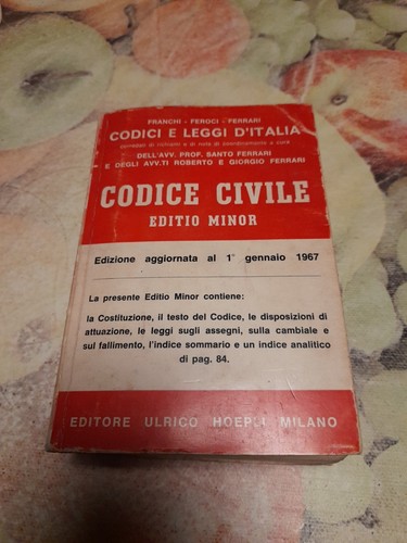 Codice civile editio - editio, minor
