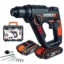 Worx WX390.1 H3 Martello Pneumatico, Trapano e Avvitatore, 3 in 1 Cordless a Bat