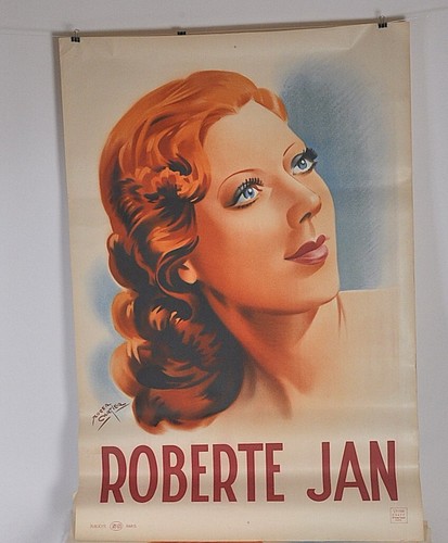 Affiche ancienne chanteuse - ancienne,