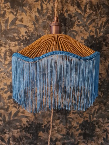 Natural rope umbrella - rope, scallop