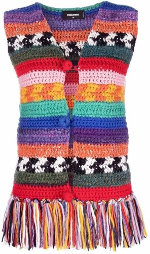 Dsquared2 gilet all uncinetto - gilet, all'uncinetto