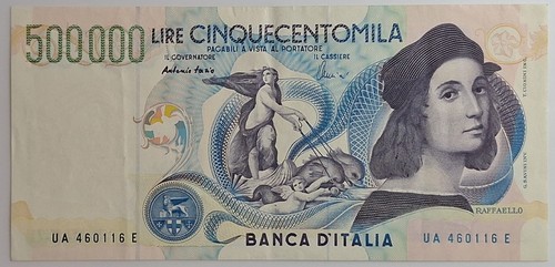 500000 lire raffaello - lire,