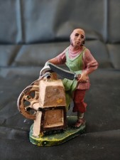 Statuina presepe Confalonieri Chialu' anni 40' in cartapesta pasta Arrotino 