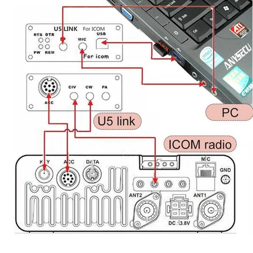 Din8 per icom connettore - din8,