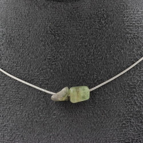 Collana perle apatite - 2, verde