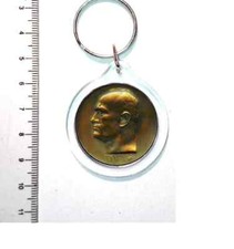 R E C E N T E PORTACHIAVI STAMPATO medaglione STAMPATO dux duce benito mussolini
