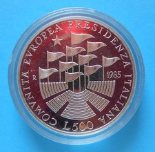 500 LIRE 1985 PROOF CEE 1°
