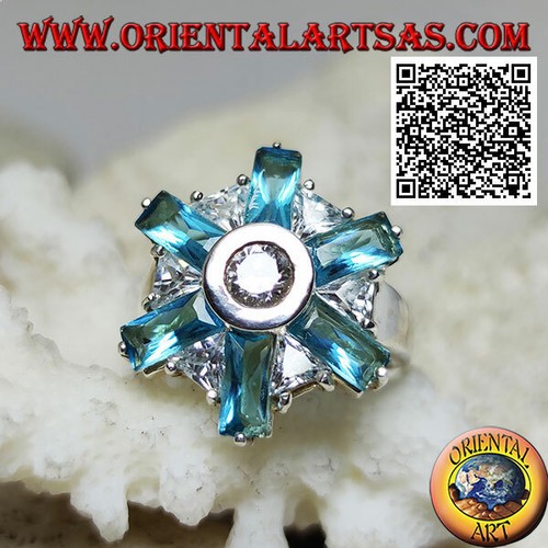 Anello argento 925 - argento, fiore