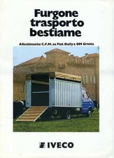BROCHURE DEPLIANT IVECO FURGONE TRASPORTO BESTIAME C.F.M. FIAT DAILY OM GRINTA