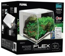 KIT ACQUARIO FLEX 34L 9 GALLONI BIANCO - (14" X 13" X 13") - FLUVAL