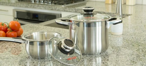 Pentola acciaio inox con - acciaio,
