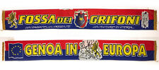 GENOA IN EUROPA - FOSSA DEI GRIFONI ULTRAS SCIARPA BUFANDA ECHARPE VINTAGE SCARF