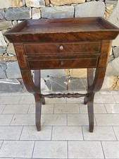 Tavolino da lavoro  antico  in Mogano Filettato Impero