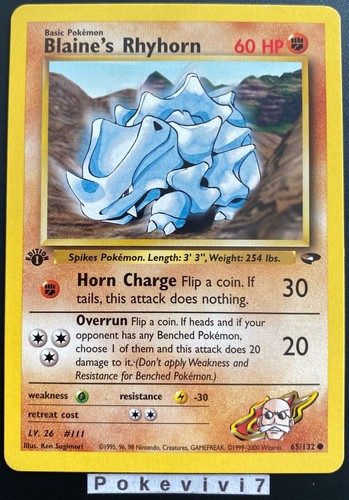 Carte pokemon blaine - carte,