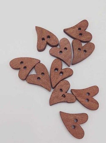 Bottoni legno cuore - bottoni,