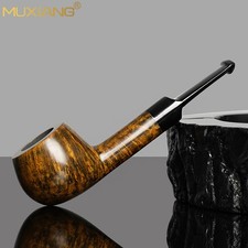 Pipa tabacco liscia MUXIANG Briar 3 mm stelo sella dritto piccola pipa in legno 