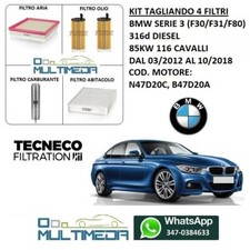 KIT TAGLIANDO 4 FILTRI TECNECO