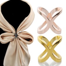 Sciarpa argento moda anello
