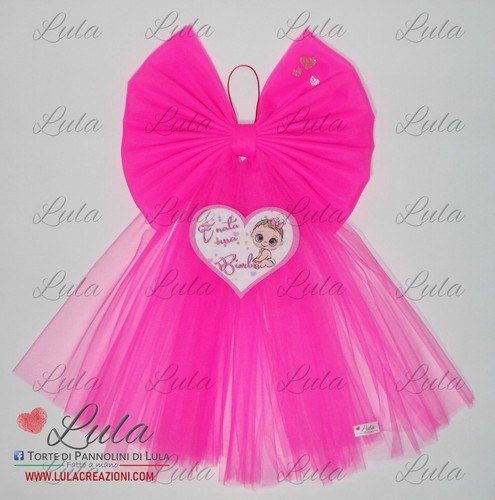 Fiocco nascita tulle - in,