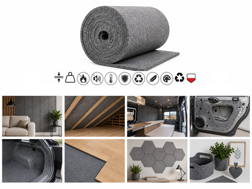 Tessuto feltro 10mm grigio - tessuto,