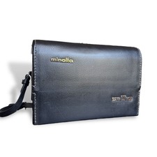 Custodia rigida vintage Minolta SRT101 per fotocamera borsa a tracolla in pelle nera fotografia