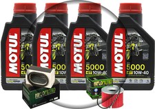 Kit tagliando Kawasaki ZR750  (ZR-7) 99-03 olio MOTUL 10W40 filtro aria e olio