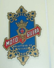 DECALCOMANIA A SECCO ADESIVO LOGO MOTO GILERA BREVETTO CANOTTO STERZO AD880067
