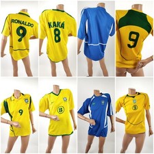 4 Maglie Calcio Brasile Ronaldo Kaká Adriano Thailand non Ufiiciali Vintage-47A