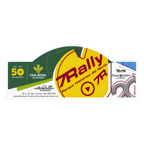 Adesivo targa rally - rally, parco