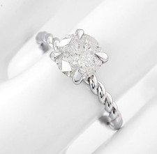 Anello 14 carati Oro bianco -